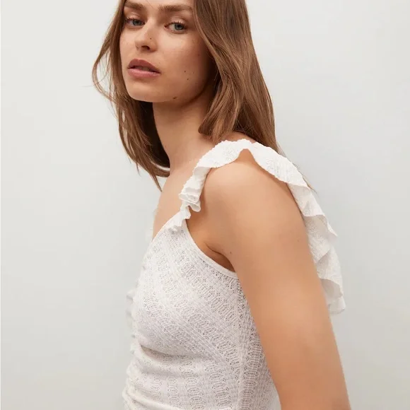 Mango Ruched openwork top - Picture 6 of 10